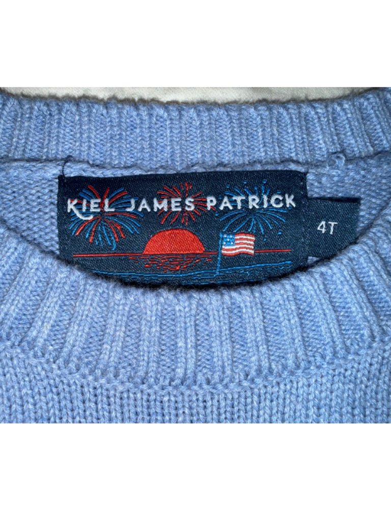 Nwt Kiel James Patrick Blue Patriotic Flag Sweater Youth Sz 4 — image 4 of 4